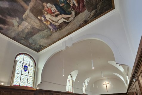 Peinture du Sanctuaire de la Vraie Croix d'Anjou par le Groupe Boulfray